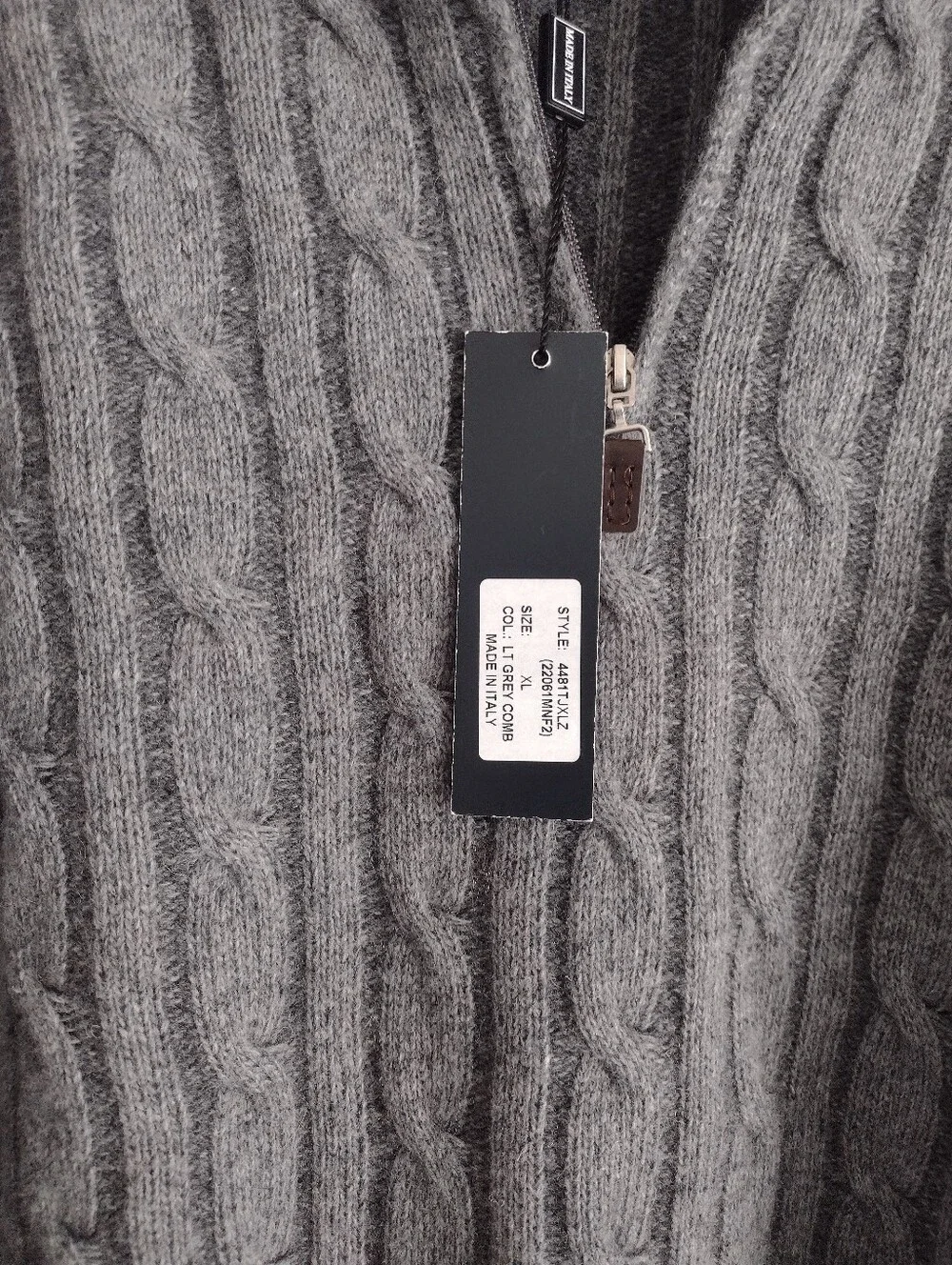 Danielle Blasi Mens Gray Wool Blend Sweater XL